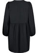 FLASH - Robe courte avec des plis et des manches longues, Noir, Packshot image number 1
