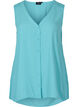 Viscose top met  knopen, Aqua Sea, Packshot image number 0