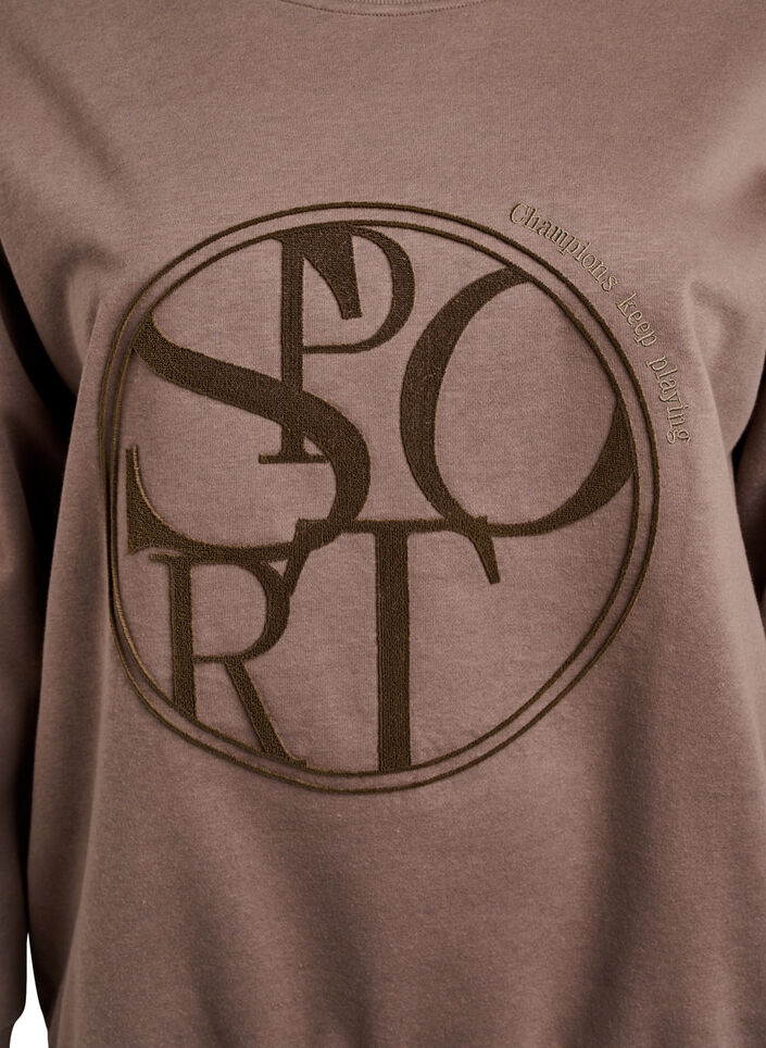 Sweatshirt met een motief, Walnut, Packshot image number 2