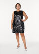 Robe courte à sequins, Noir, Model image number 1