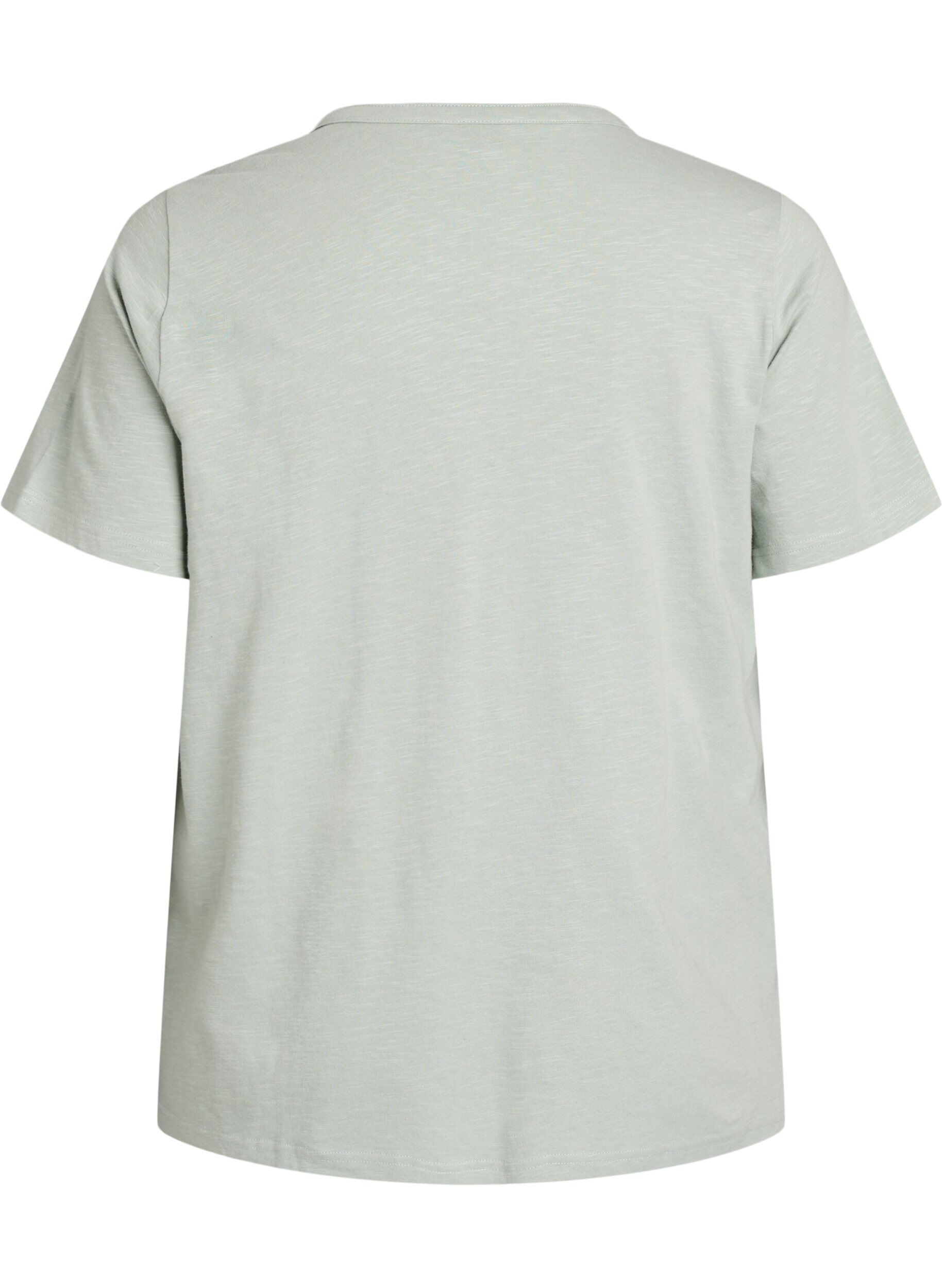 ZizziT-shirt dot&eacute; de boutons, Vert clair, Packshot image number 1