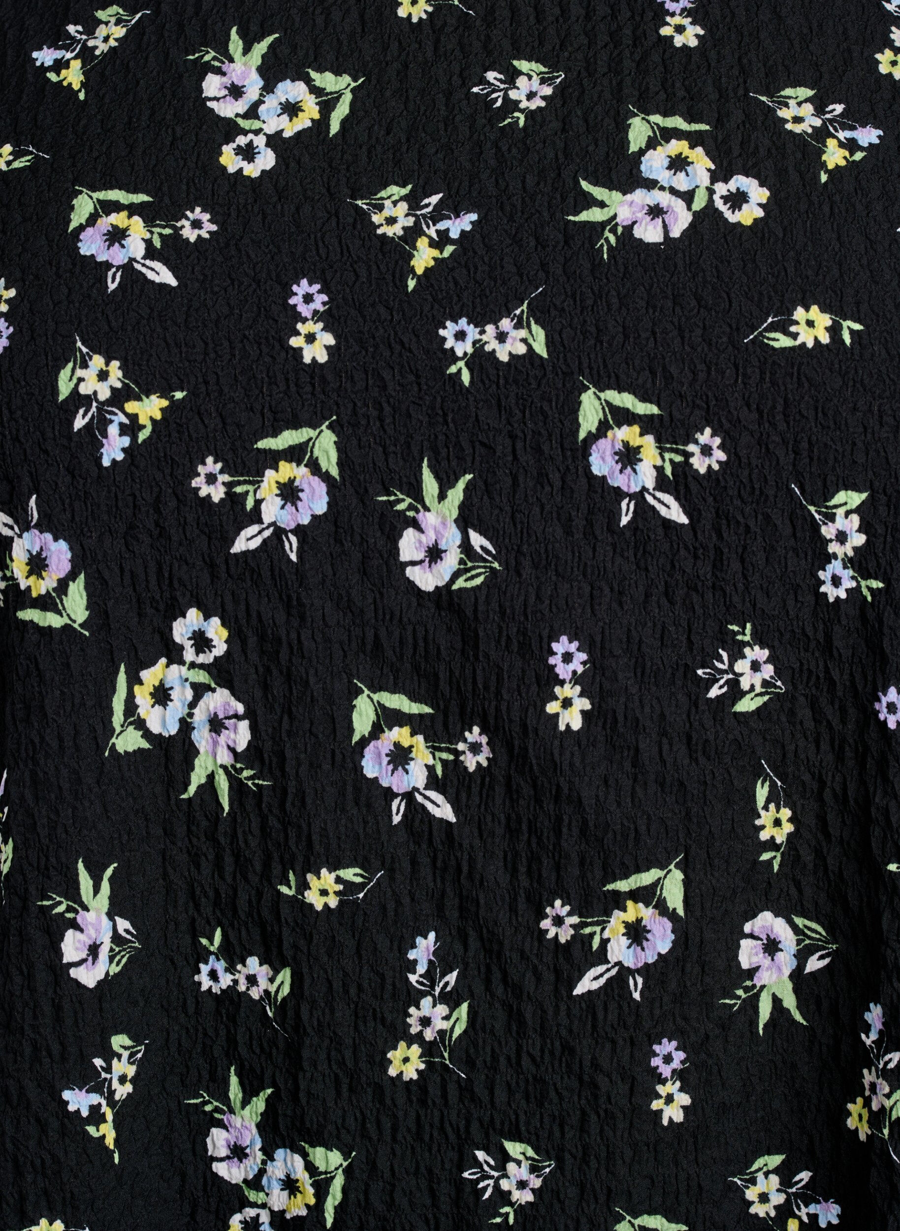 ZizziFLASH - Blouse met korte mouwen en textuur, Zwart, Packshot image number 2