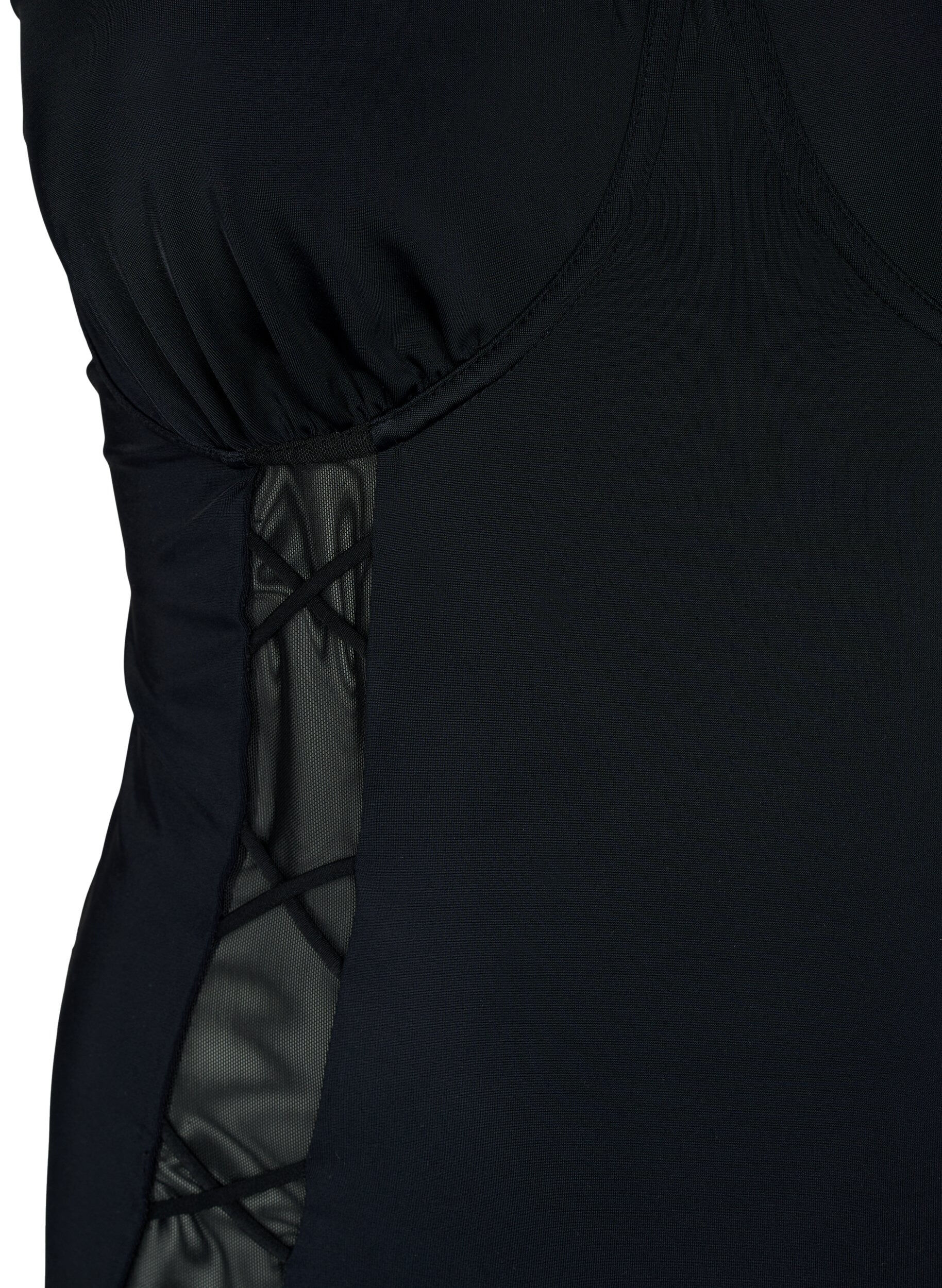 Zizzi Maillot de bain avec armatures et cordon de serrage, Black, Packshot image number 2