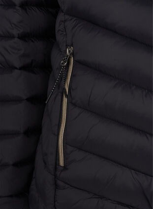 Veste légère matelassée avec capuche et poches, Black, Packshot image number 3