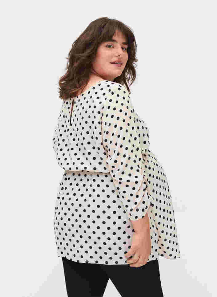 Viscose zwangerschapstop met print, Off White Dot, Model image number 1