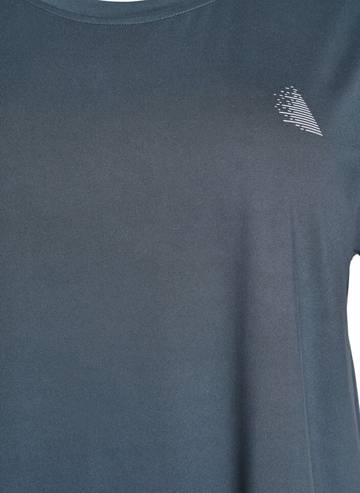 T-shirt de sport couleur unie, Vert fonc&eacute;, Packshot image number 2