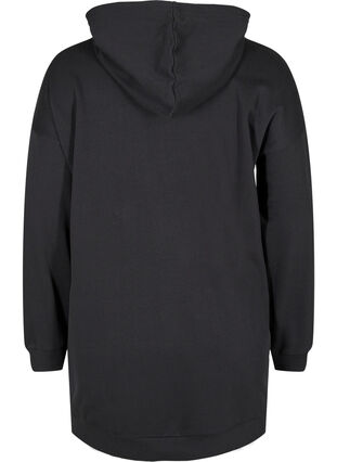 Robe pull avec capuche et fermeture éclair, Black, Packshot image number 1