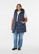Veste longue avec capuche et poches, Bleu, Model image number 1