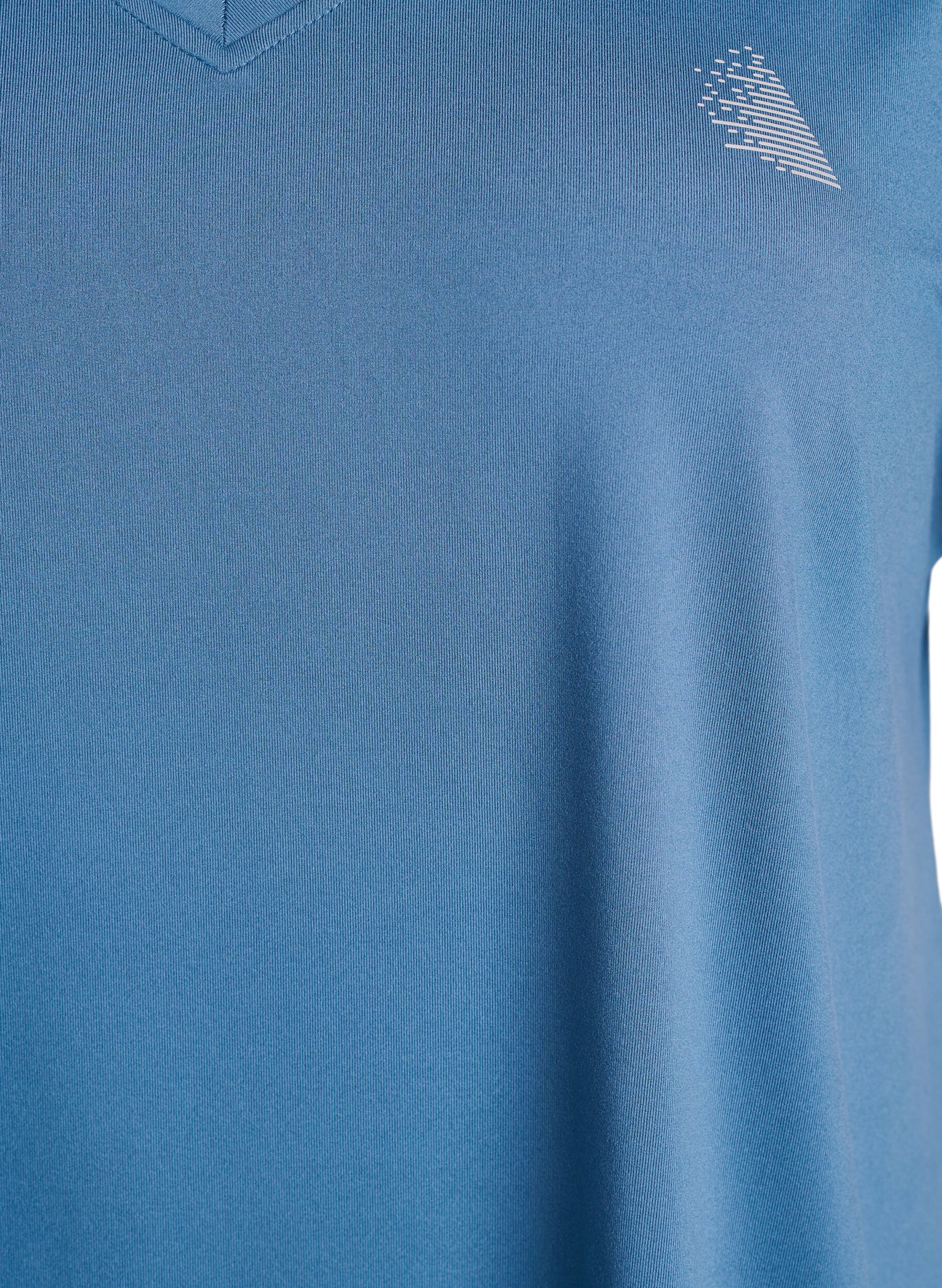 ZizziT-shirt met korte mouwen voor workouts en V-hals, Blauw, Packshot image number 2