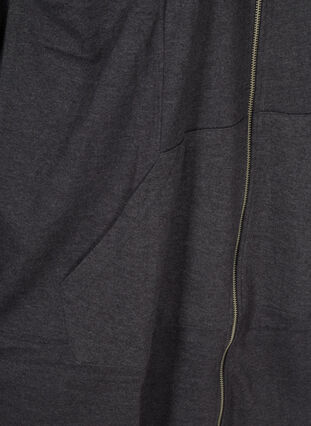 Lange sweat vest met capuchon , Dark Grey Mel., Packshot image number 3
