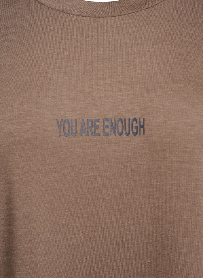 Robe sweat courte en mélange modal, Fossil , Packshot image number 2