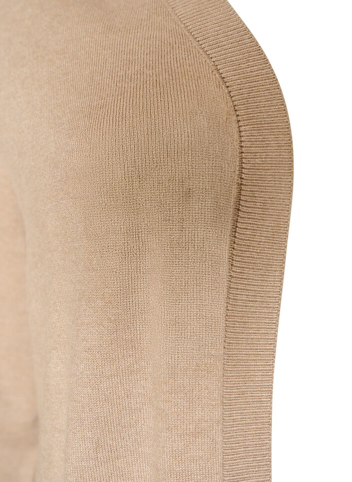 Long cardigan tricot&eacute; dans un m&eacute;lange de viscose, Beige, Packshot image number 2