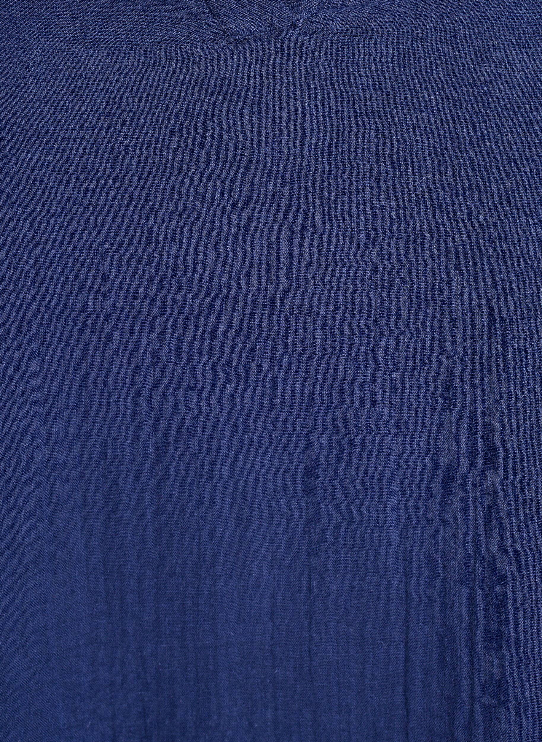 ZizziRobe courte &eacute;vas&eacute;e en mousseline de coton, Bleu, Packshot image number 2