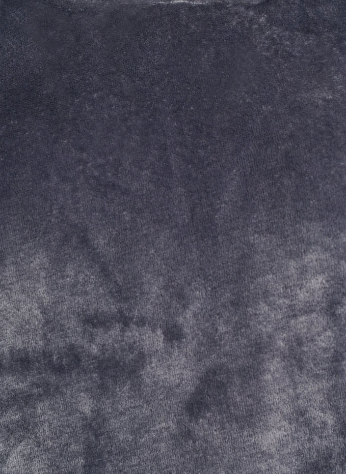Sweat &agrave; capuche en velours avec poche kangourou, Gris, Packshot image number 2