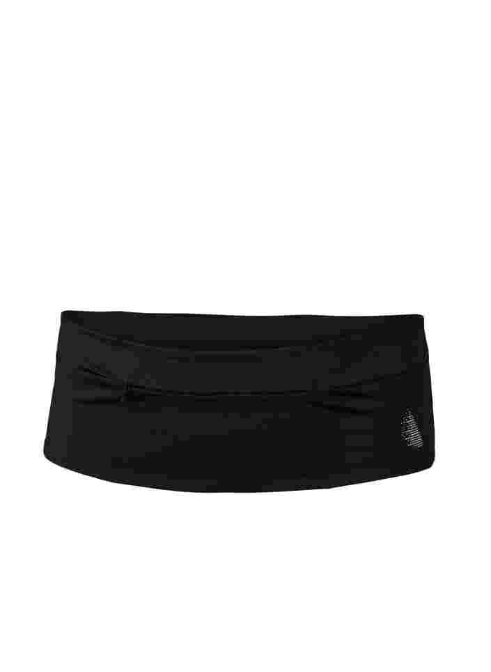 Ceinture de course avec poches zippées, Black, Packshot image number 0