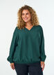 Blouse met balloneffect en chiffondetails, Groen, Model image number 0