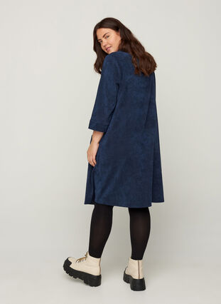 Robe manches longues 3/4, Navy Blazer, Model image number 1