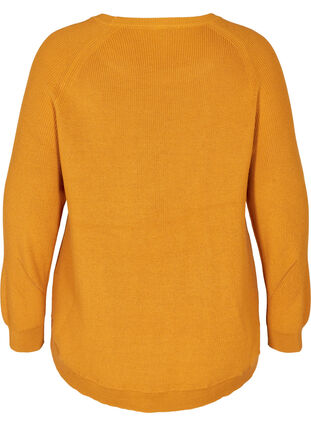 Pull en maille col rond, Spruce Yellow, Packshot image number 1