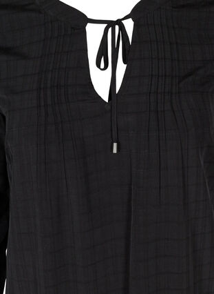 Tuniek met lange mouwen en strik detail, Black, Packshot image number 2