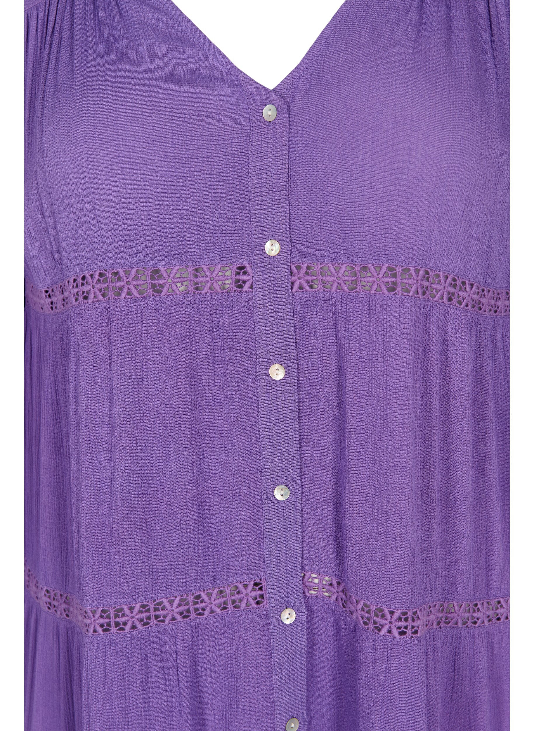 Zizzi Robe de plage en viscose, Royal Lilac, Packshot image number 2