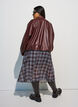 Gecontroleerde mesh midi-rok, Blauw, Model image number 1