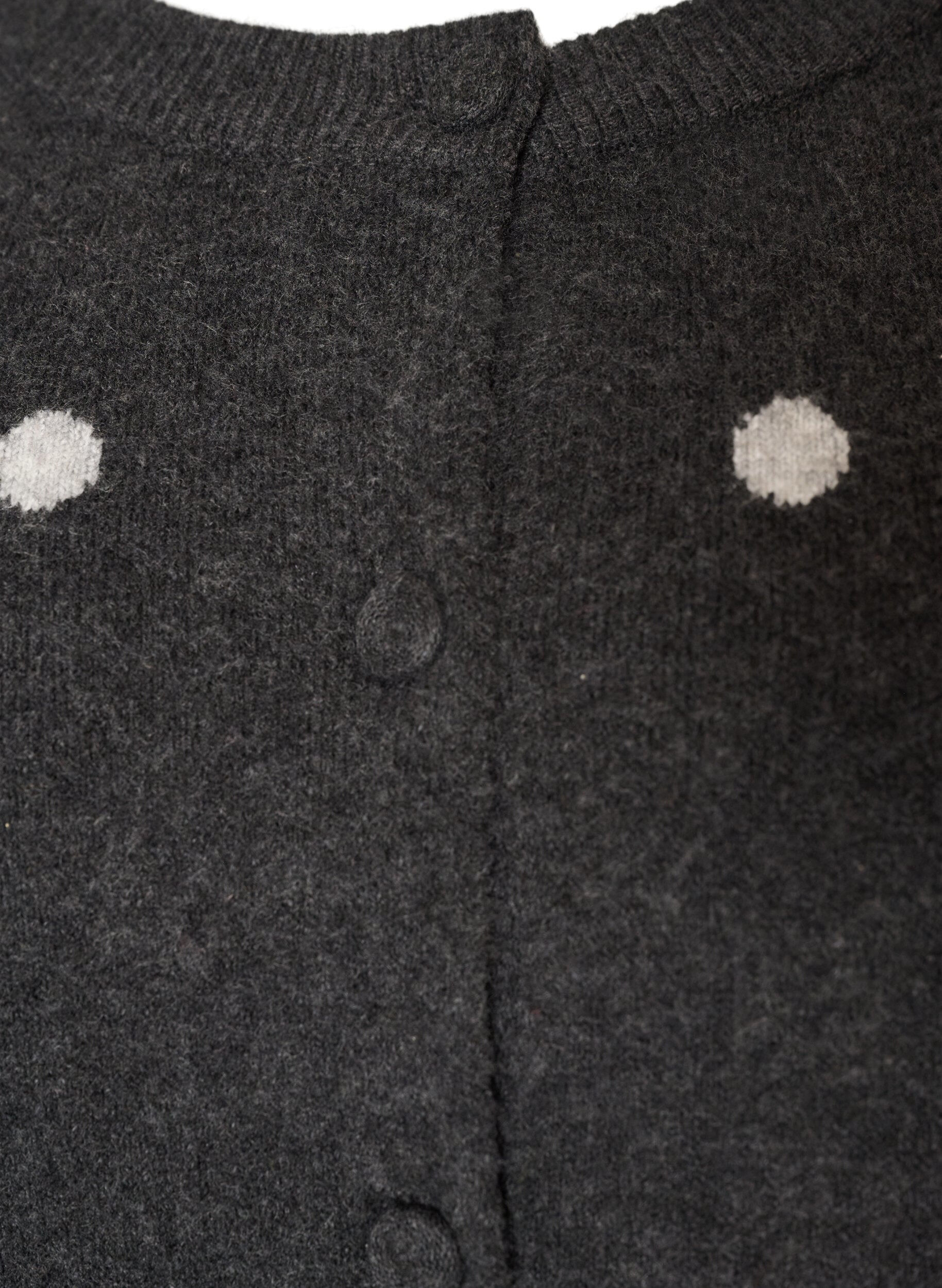 ZizziCardigan &agrave; pois, Gris, Packshot image number 2