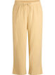 High-waist katoenen mousseline broek met losse pijpen, Geel, Packshot image number 0