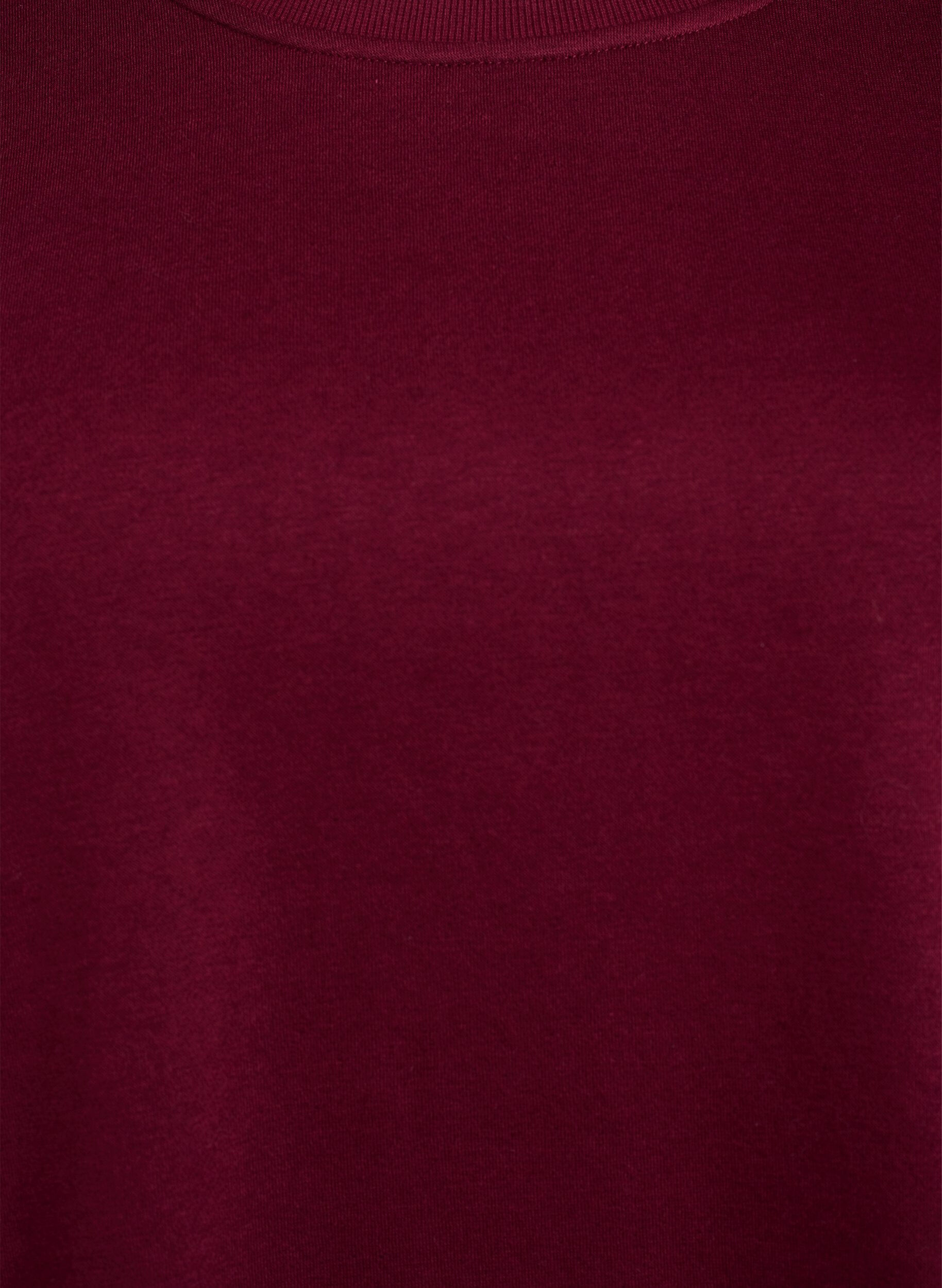 ZizziSweatshirt met franjes, Donker Bordeaux, Packshot image number 2
