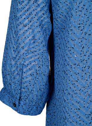 Robe chemise à pois avec manches 3/4 et fente, Riverside Dot, Packshot image number 4