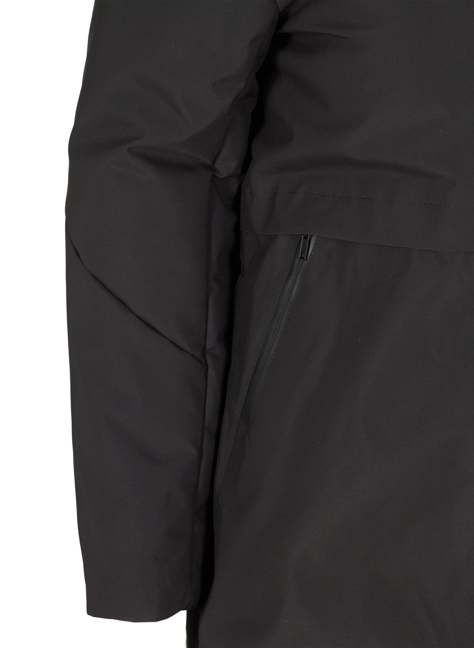 ZizziWinterjas met verstelbare taille, Zwart, Packshot image number 2