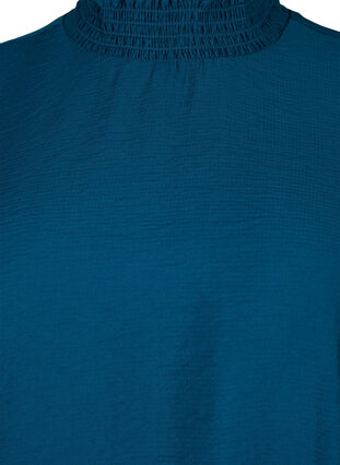 Viscose blouse met smokwerk, Reflecting Pond, Packshot image number 2