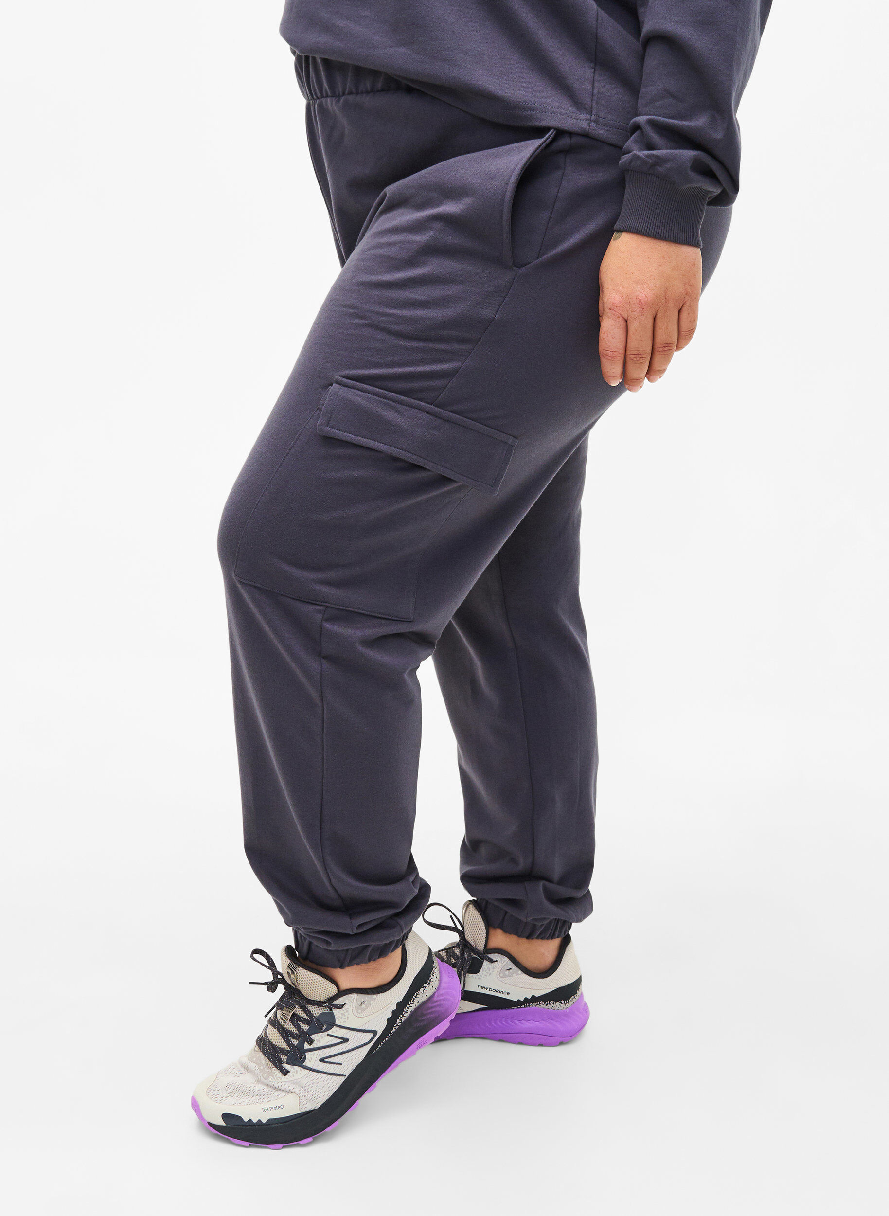 ZizziTrainingsbroek met cargozakken, Ombre Blue, Model image number 0