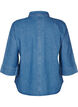 Denim shirt met strassteentjes en driekwartmouwen, Bl. Denim Rhinestone, Packshot image number 1