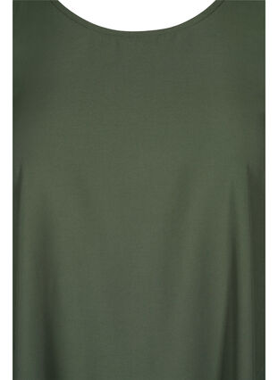 Tunique à manches courtes et forme trapèze, Thyme, Packshot image number 2