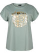T-shirt en coton biologique avec imprim&eacute; dor&eacute;, Ch.Green Gold Flower, Packshot image number 0
