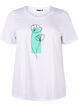 FLASH - T-shirt avec motif, Bright White Flower, Packshot image number 0