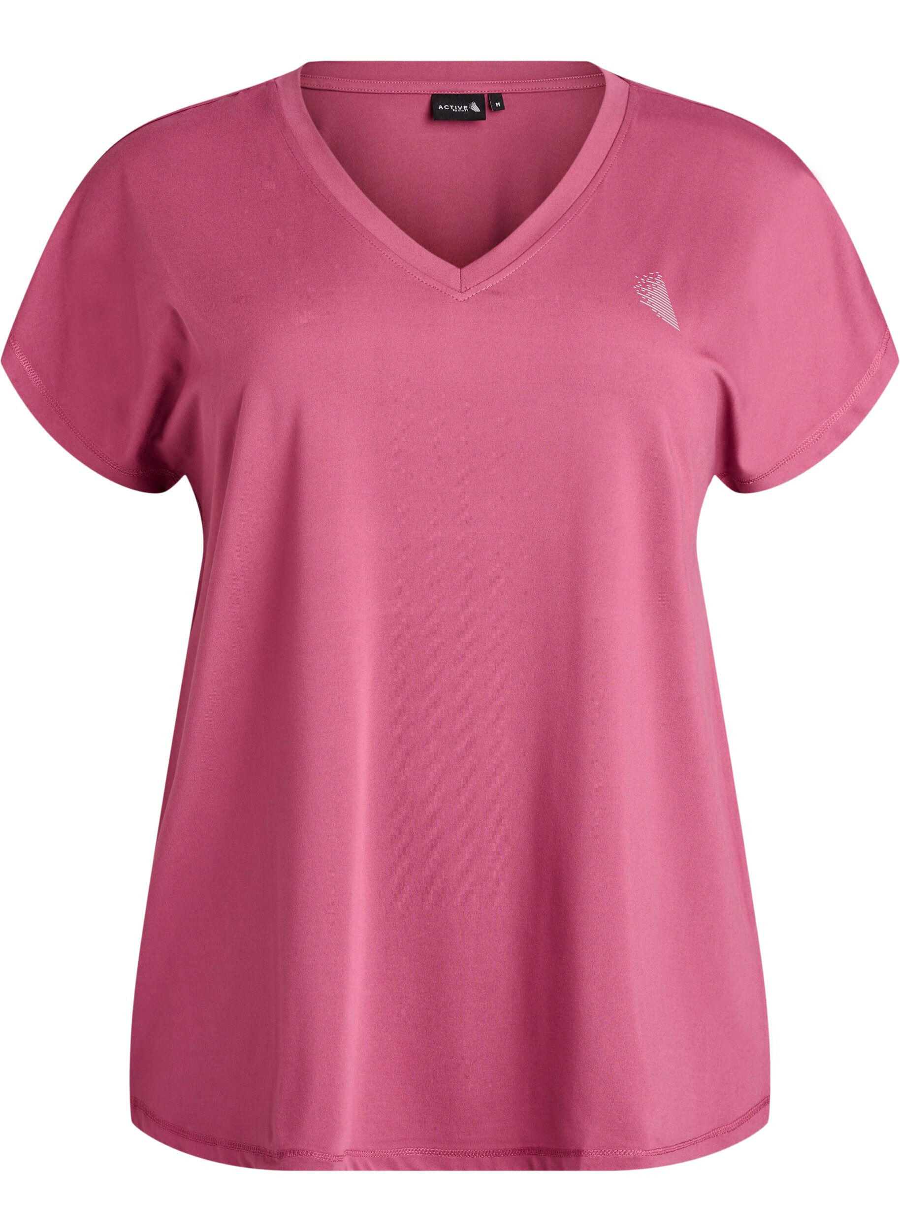 T-shirt de sport ample avec col en v