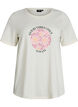 T-shirt met print, Vanille, Packshot image number 0