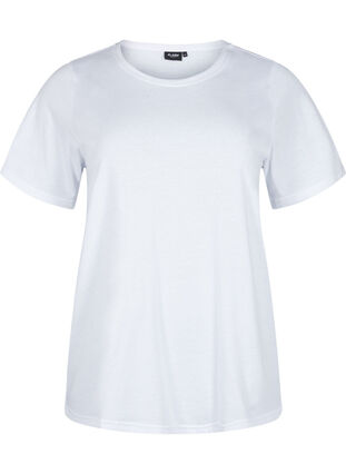 FLASH - 2-pack t-shirts à col rond, White/Black, Packshot image number 2