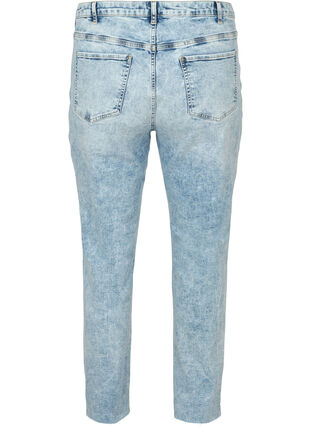 Mom fit jeans in katoen, Light blue denim, Packshot image number 1