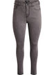 Jean Amy taille haute coupe super slim, Gris, Packshot image number 0