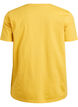 T-shirt basique en coton &agrave; col rond, Jaune, Packshot image number 1