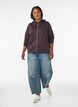 Sweat &agrave; capuche zipp&eacute; avec poches, Marron, Model image number 1
