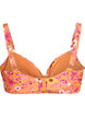 Haut de bikini avec armatures et imprim&eacute;, Orange, Packshot image number 1