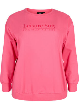 Sweat-shirt en coton avec impression de texte, Hot P. w. Lesuire S., Packshot image number 0