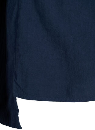 FLASH - Blouse en coton à manches mi-longues, Navy Blazer, Packshot image number 3