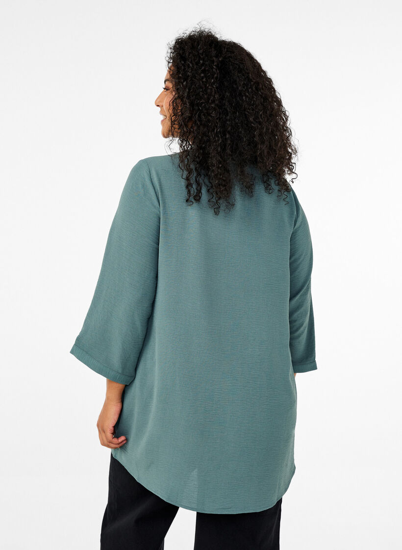 Tuniek met 3/4 mouwen, Groen, Model image number 2