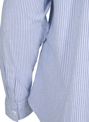 Chemise à manches longues en coton, Blue Striped, Packshot image number 3