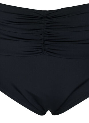 Bikinibroekje met hoge taille en hoog uitgesneden pijpen, Black, Packshot image number 2
