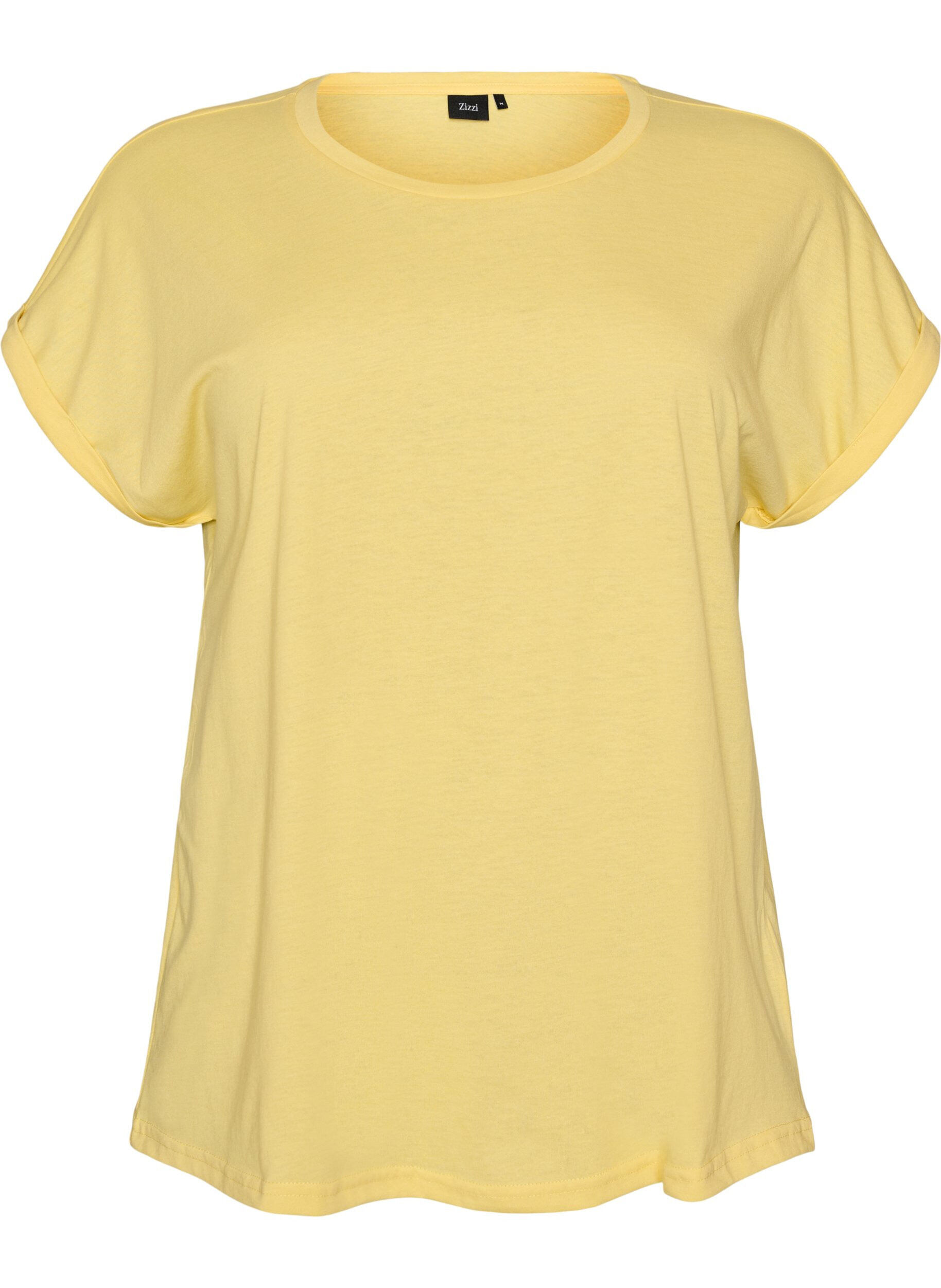 T-shirt &agrave; manches courtes en coton m&eacute;lang&eacute;